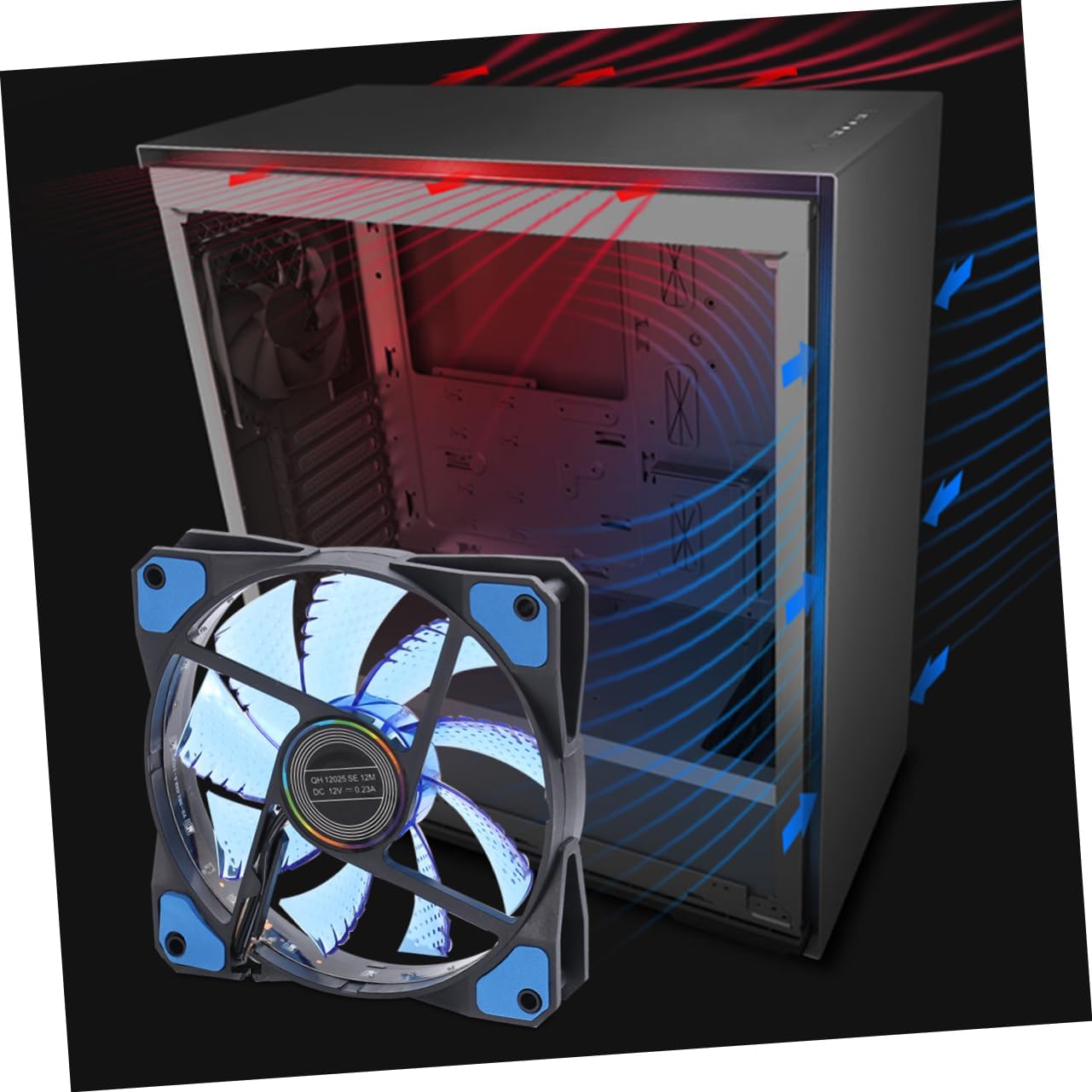 Gadpiparty 1pc Computer Cpu Internal Fans& Cooling Components Rgb Computer Case Computer Fans Computer Case Fans Usb Powered Fan 120mm Rgb Fan 120mm Usb Fan Desktop Case Heat Sink