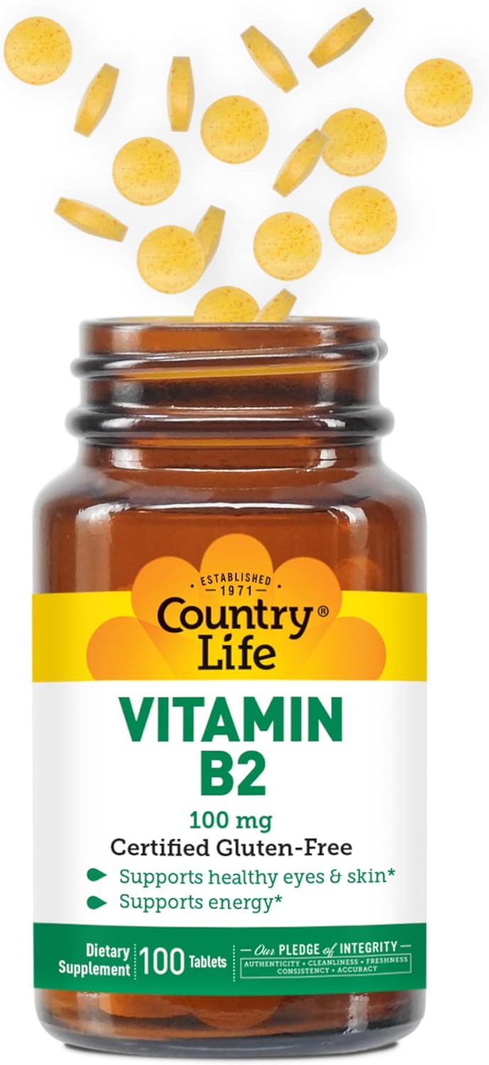 Country Life Vitamin B2 100 mg Tablets 100's