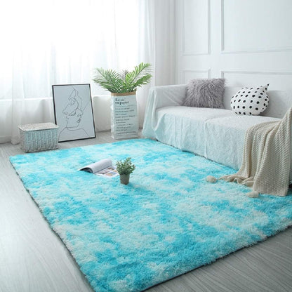 Tinyboy-hbq Area Rugs Shaggy Carpet for Living Room Bedroom Large Fluffy Carpet Modern Non-Slip Mat Multisize Rug Indoor Home Decor (Gray White, 80 x 120 cm)