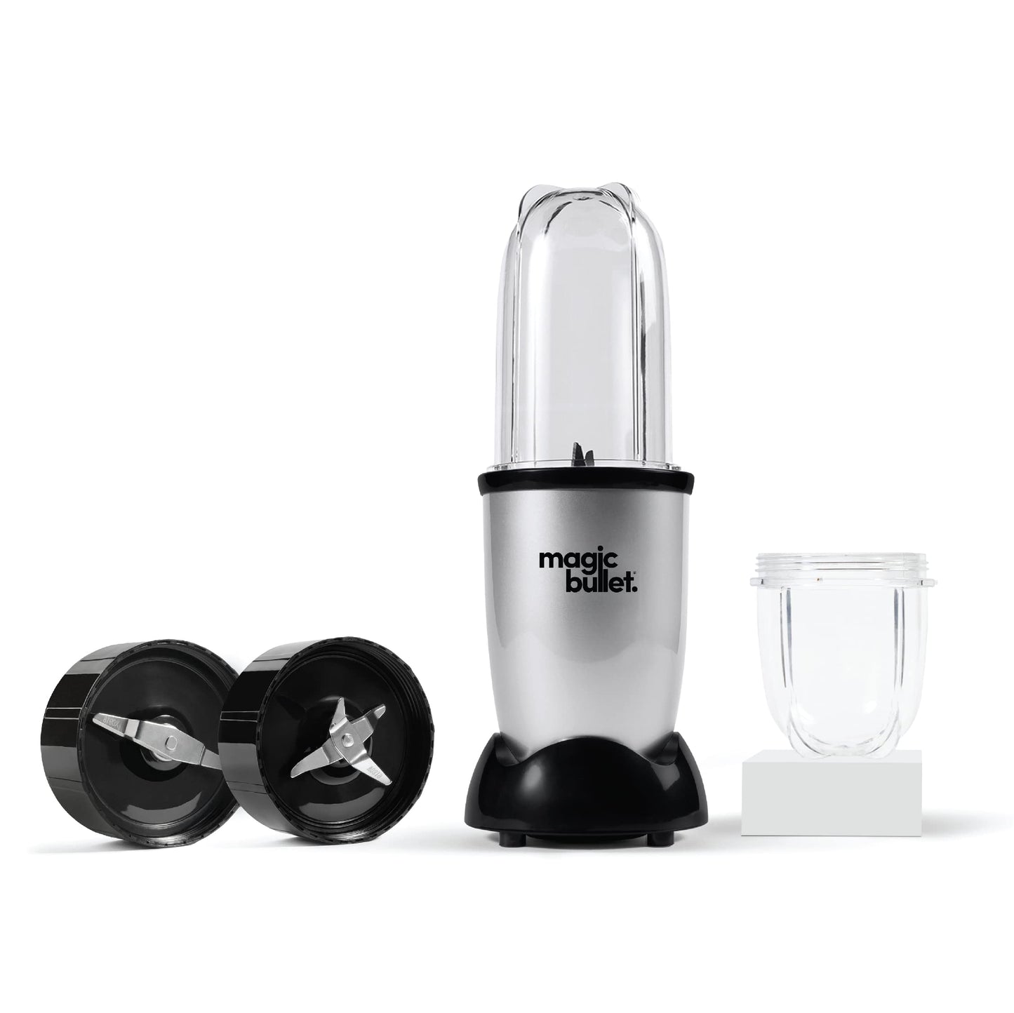 Magic Bullet Magic Bullet, 4 Piece Accessories, Multi-Function High-Speed Blender, Silver, MB4-0612