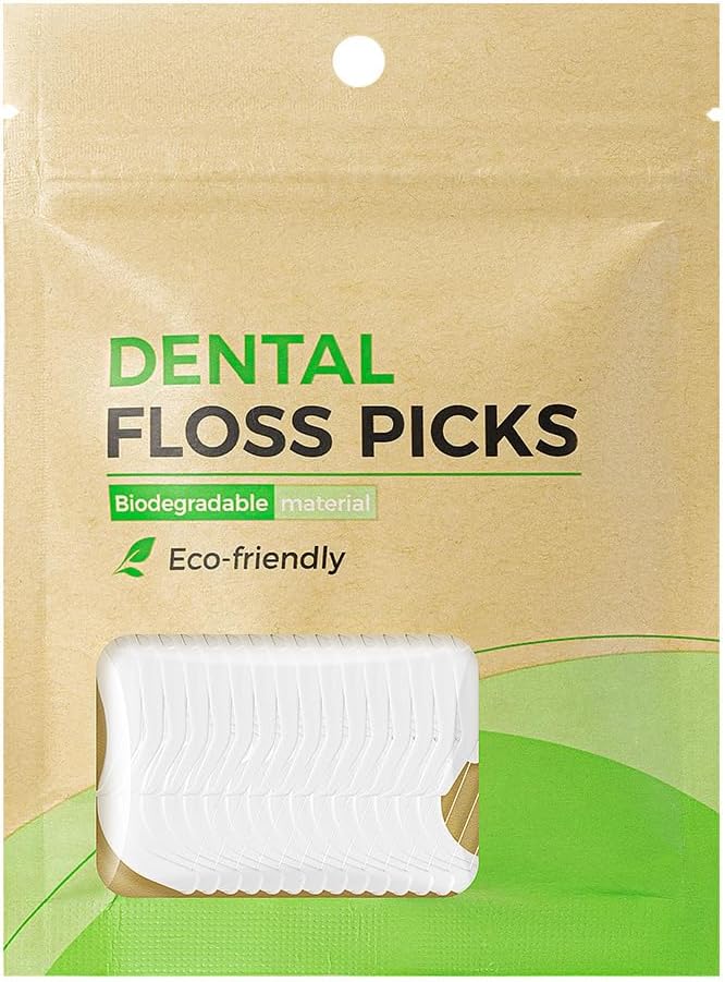 meyarn 30PCS PLA Dental Floss Picks for Teeth Sustainable Flossers with Tooth Pick Flossers for Adults and Kids- Plaque Remover for Fresh Teeth Cleaning