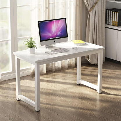 Mahmayi Renewed Modern Stylish Workstation Computer Desk for Home, Office, Living Room - Study Table - Office Furniture - 120 x 60CM - White