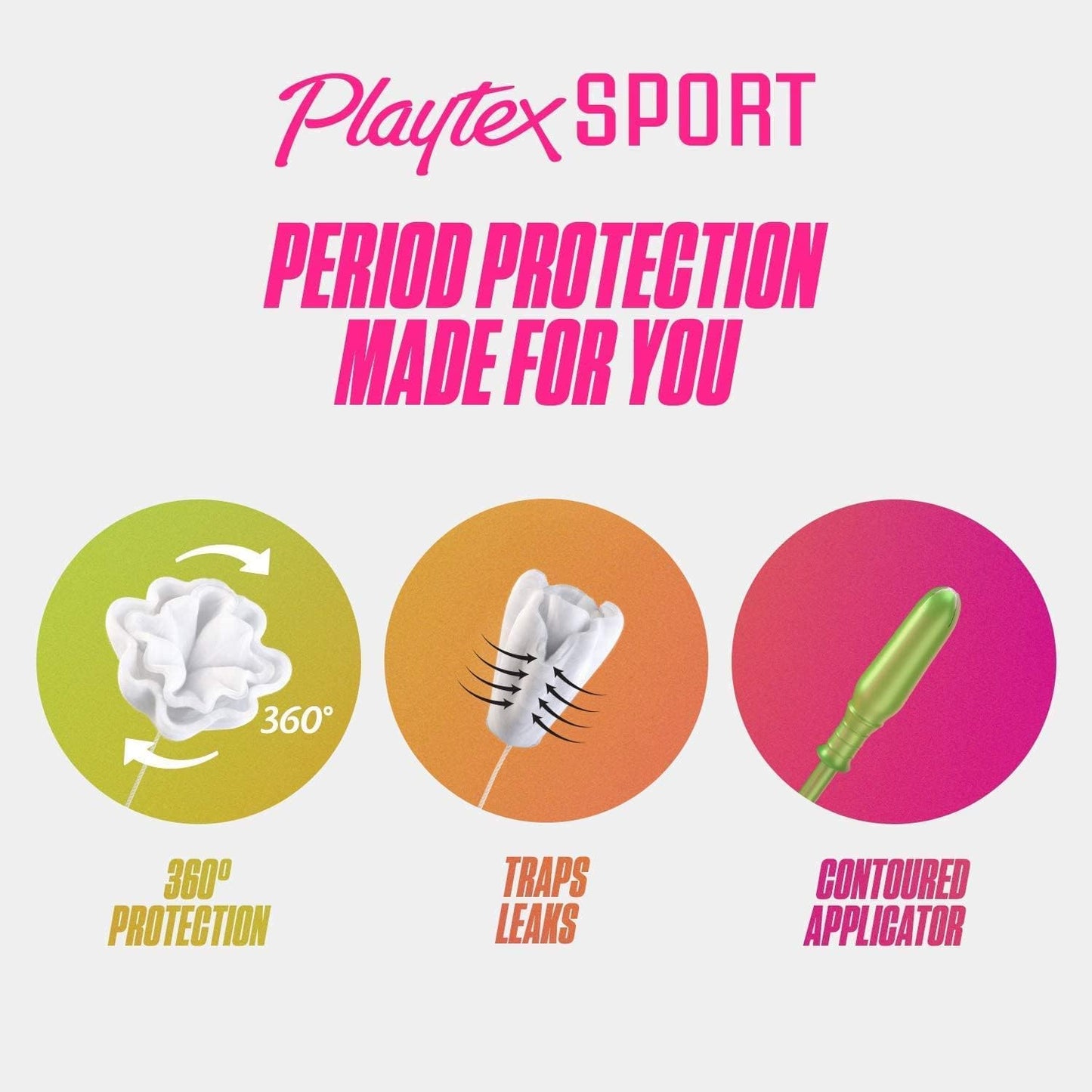 Playtex Tampon Playtex Sport Tampons - Super Plus Absorbency (12-15g) - Fragrance-Free - 18 Pieces