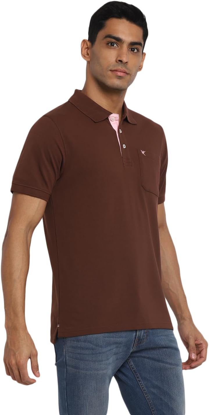 Deniklo Men's Polo Collar T-Shirt with Pocket & Logo DK 225