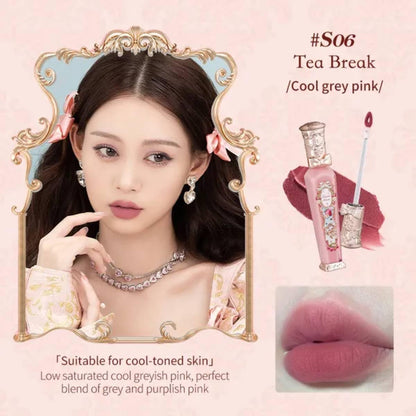 Flower Knows Strawberry Rococo Series Cloud Lip Cream Lipsticks Women Beauty Cosmetic Lip Makeup Easy to Wear Natural Lipstick (02 Peachy Milk)