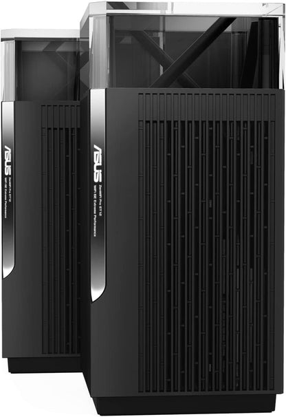 ASUS ROG Rapture GT6 (2PK) Tri-Band WiFi 6 Gaming Mesh WiFi System, Covers up to 5,800 sq ft, 2.5 Gbps Port, Triple-Level Game Acceleration, UNII 4, Free Lifetime Internet Security - Black