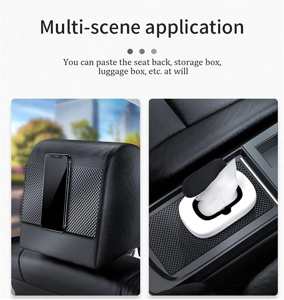 Anti-Slip Car Dash Sticky Pad Heat Resistant Non-Slip Mat Dashboard Silicone Cell Phone Holder Magic Mat Adhesive Storage Pads Can Be Placed Mobile Phone Glasses Car Accessories (27x15cm)