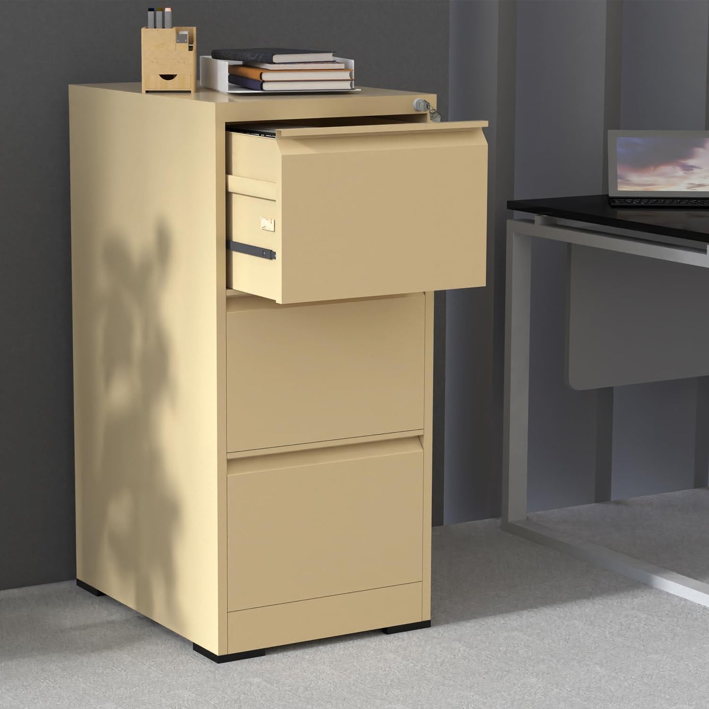 Mahmayi Godrej OEM File Cabinet with Lock Large Storage steel Cabinet, Metal Portable Cabinet with 4 Drawer, VST3 - drawer steel