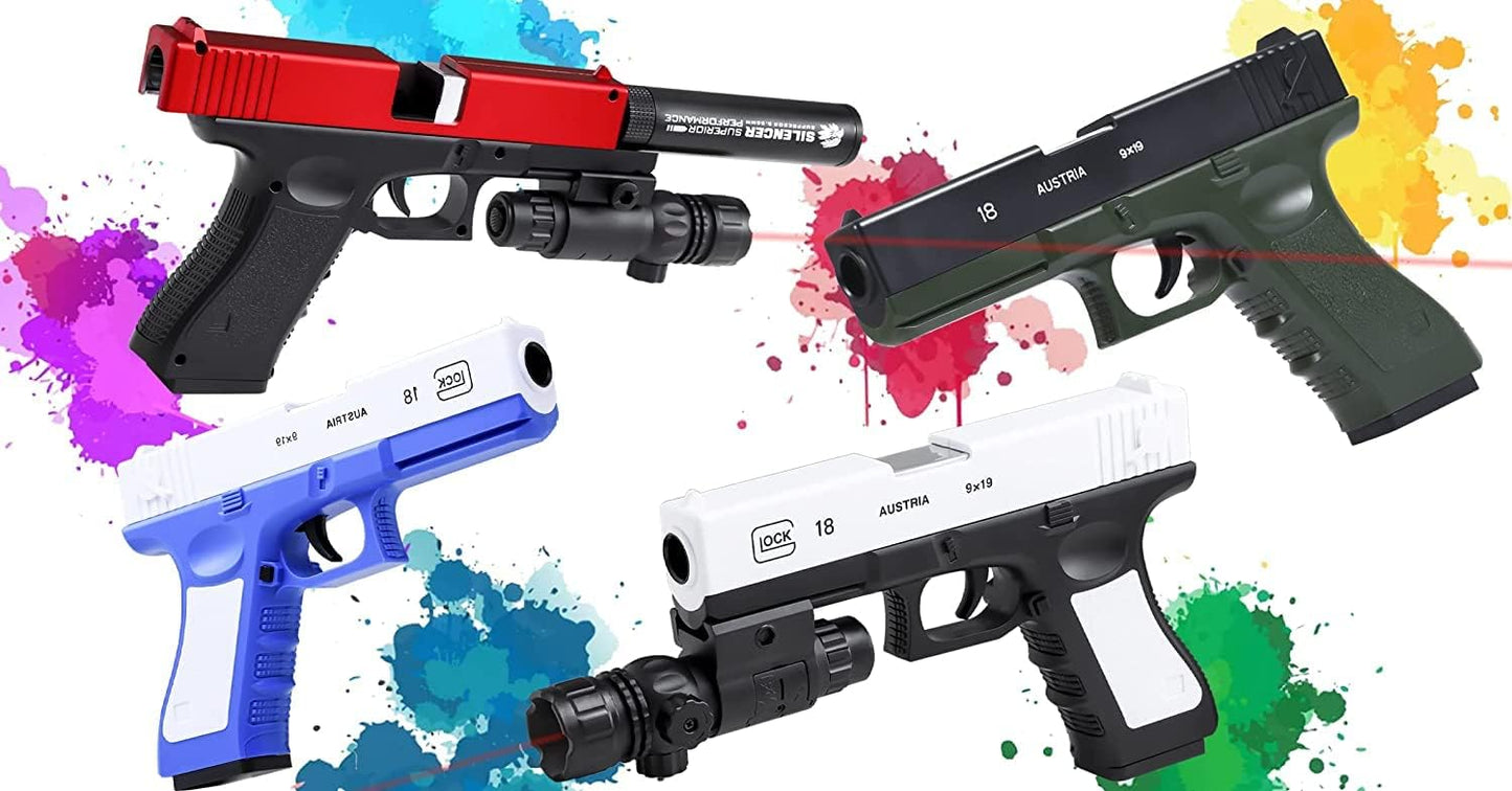 Xizheng Glock Guns Cool Toys Fake Gun Toy Guns for Boys Toy Guns That Look Real Pistol Ejecting Magazine Toy Pistol Cap Training Play Unique Gift Intended for Fun Not Distance or Accuracy