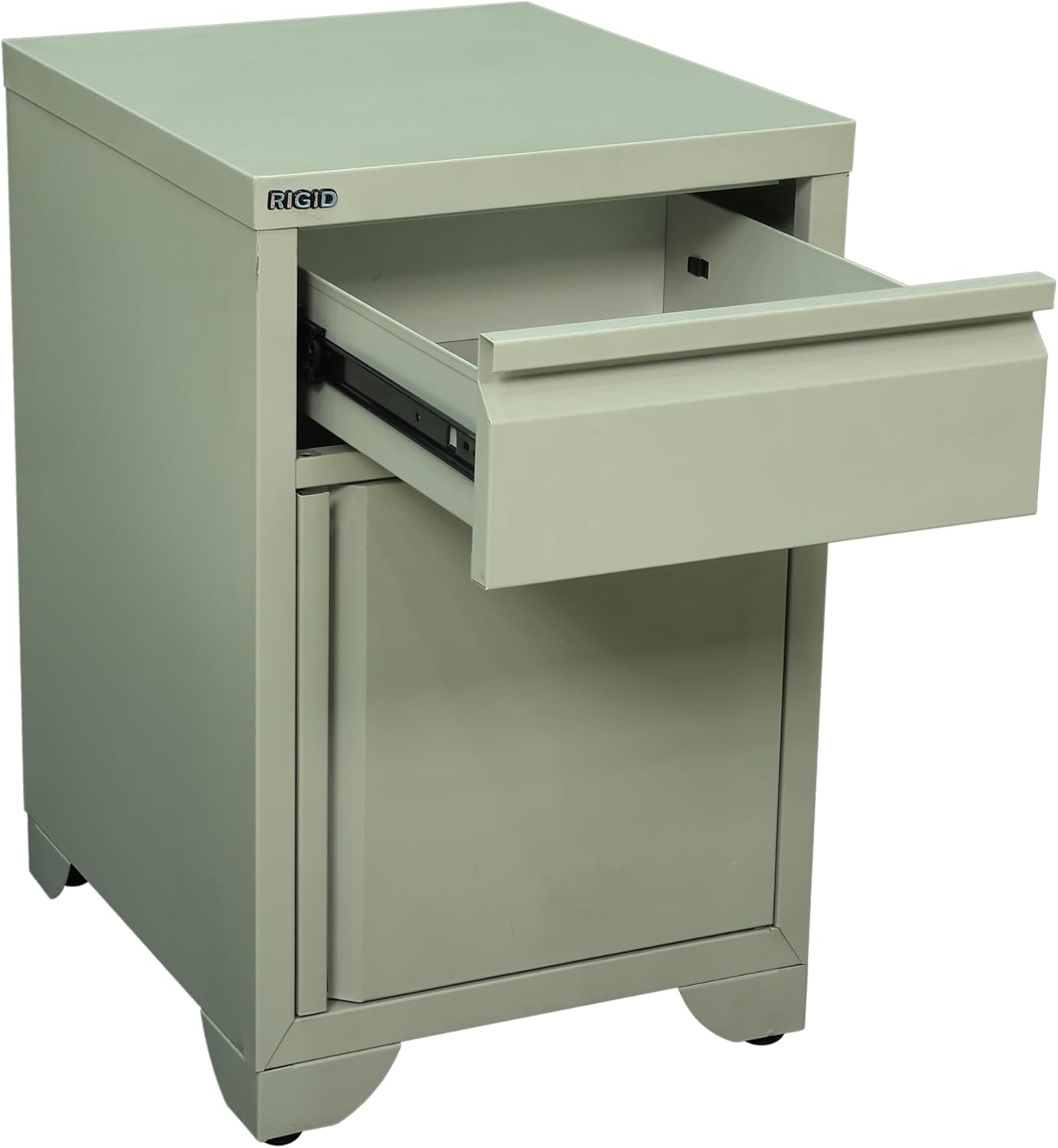 RIGID Steel One Drawer Mobile Pedestal Storage Unit Modern Office Furniture with Cabinet Drawer and Adjustable Legs