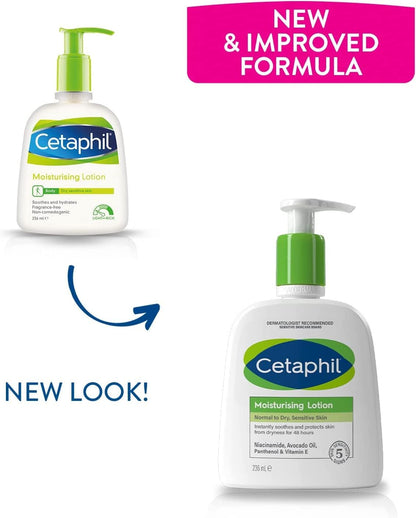 Cetaphil Moisturizing Lotion, Face & Body Moisturizer for Men & Women, Normal to Combination and Sensitive Skin, Unscented, 500ml