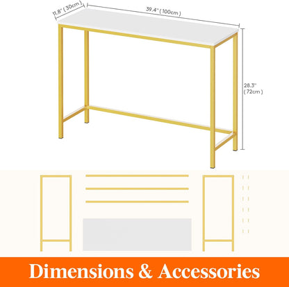 Lifewit 70.9" Narrow Long Console Sofa Table with Metal Frame for Living Room, Industrial Entryway Table for Hallway Entrance Office Corridor Coffee Table Behind Sofa, Easy Assembly, Rustic Brown