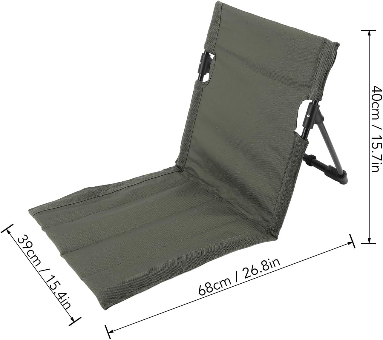 Folding Chaise Lounge Chair, Outdoors Beach Lounger with Adjustable Backrest, Portable Sun Tanning Chairs, Cozy Reclining Lounge Chair for Outside Beach, Yard, Patio, Pool, Deck