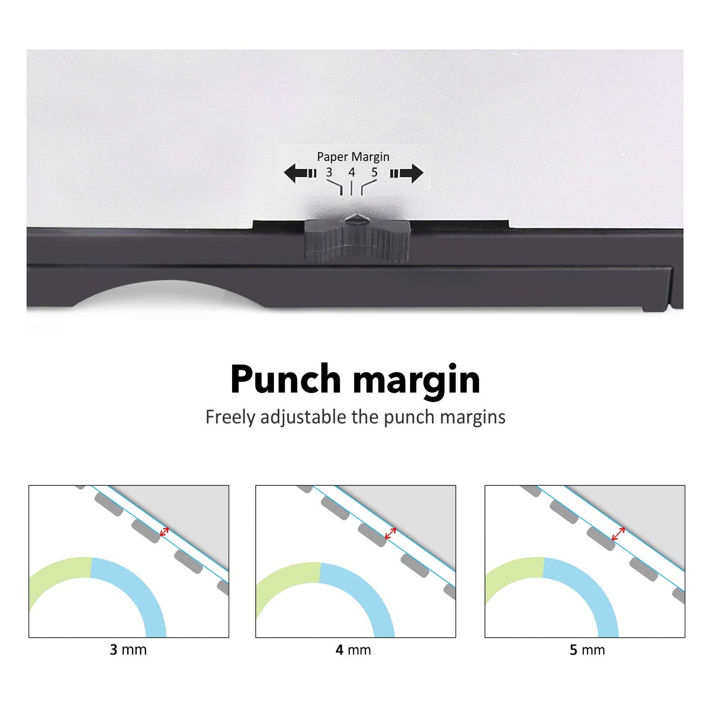 MAKEASY Coil Spiral Binding Machine - Manual Hole Punch - Electric Coil Inserter - Adjustable Side Margin - for Letter Size/A4/A5, Comes with 100pcs 5/16'' Plastic Coil Binding Spines & Plier