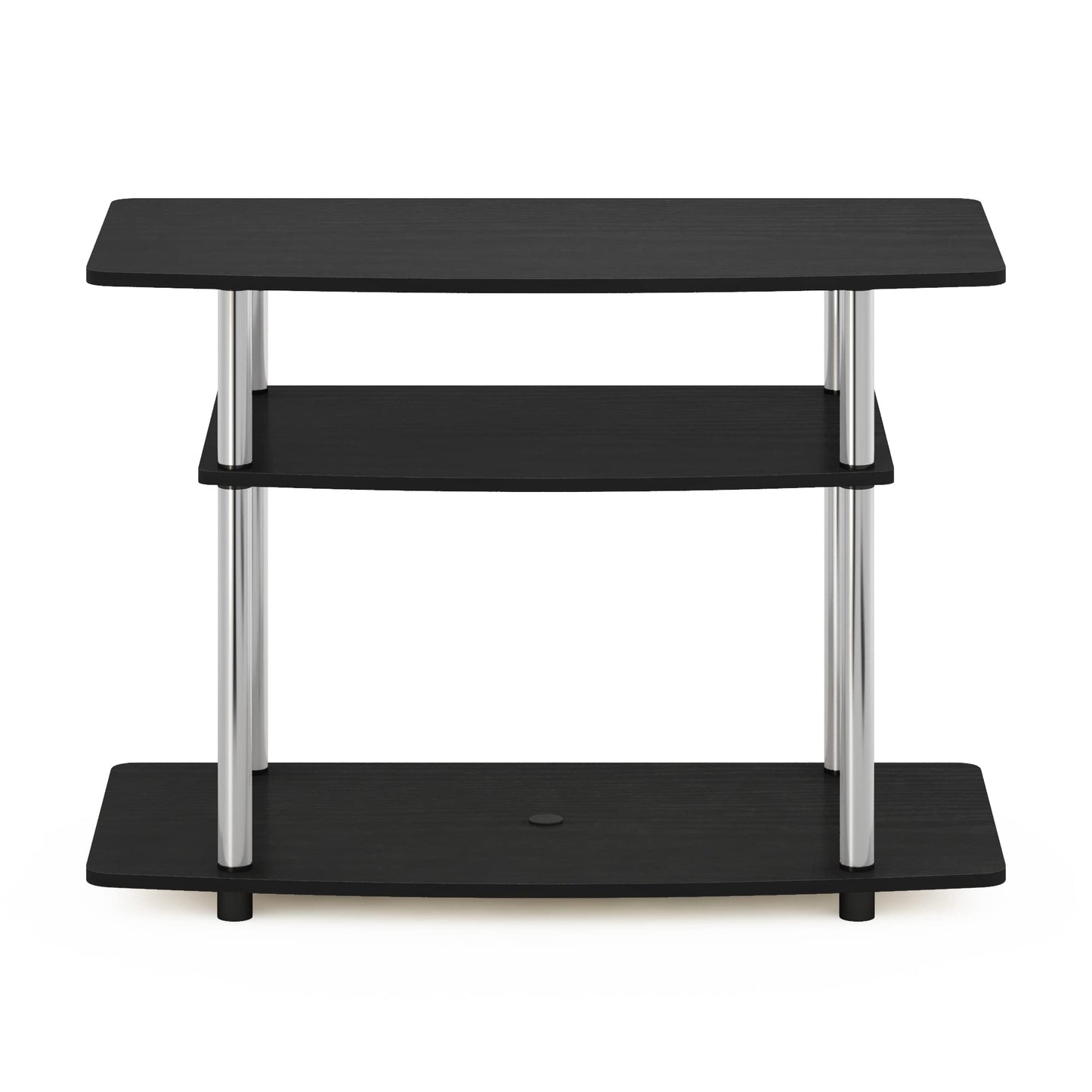 Furinno Turn-N-Tube No Tools 3-Tier Tv Stands, Tv Unit, Tv Shelf, Espresso/Black