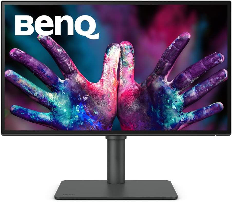 BenQ PD3205UA 32-inch Ergo Arm 4K Monitor, UHD, sRGB, Rec.709, HDR10, IPS, AQCOLOR Technology, USB-C, Factory-Calibrated, Hotkey Puck G2, KVM, Color Mode, DualView