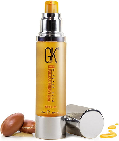 Global Keratin GKHAIR Smoothing Serum (Pack of 1/3.4 fl oz) - 100% Pure Organic Argan Oil | Hydrating Strength Shine Dry Damaged Repair Anti-Frizz Moistures Nourishment