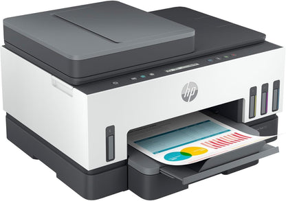 HP Smart Tank 725 All-in-One Printer wireless, Print, Scan, Copy, Auto Duplex Printing, Print up to 18000 black or 8000 color pages, White/Blue [28B51A], Standard - CaveHubs