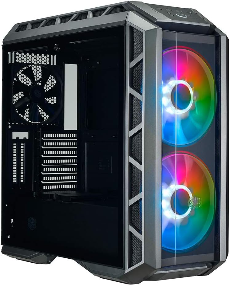 Cooler Master MasterCase H500 ARGB - PC Case with Dual 200mm Fans for High-Volume Airflow, Mesh and Transparent Front Chassis Panels, Flexible ATX Hardware Capacity