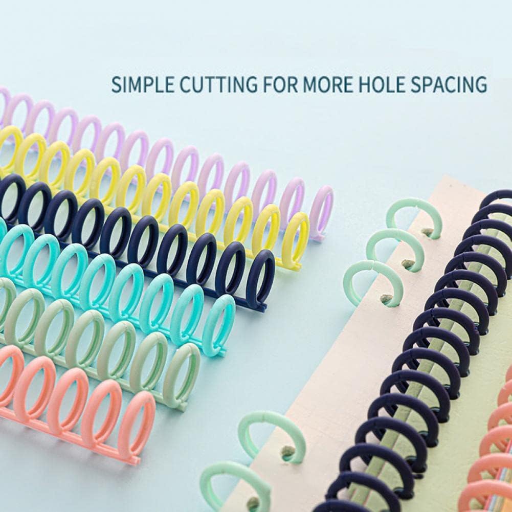 Goodern 12 Pack Spiral Binding Coils,Colored Coil Bindings Spines,Plastic Loop Wire Binding Spines,DIY Notebook Binding Spirals,Spiral Binding Rings for Teacher Student Document,School Office Supplies