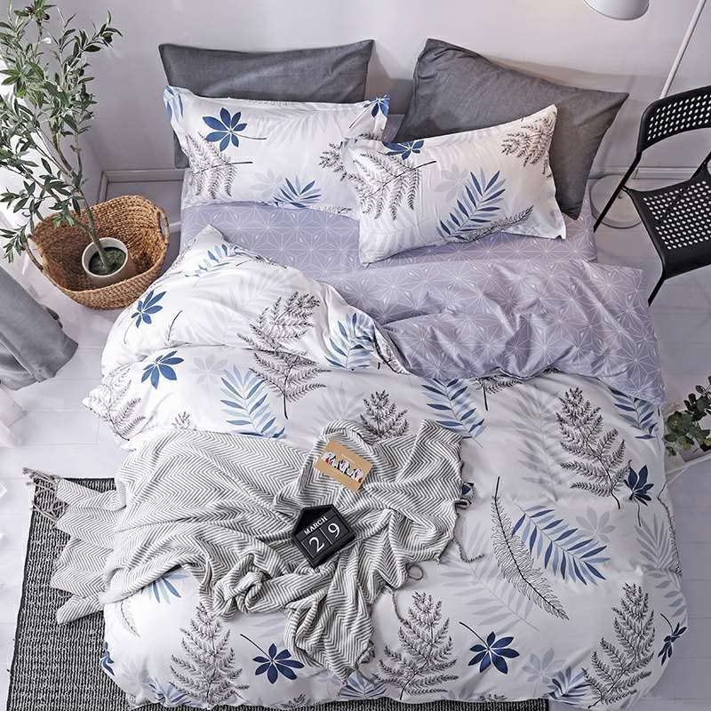 Golden Home King Size/Single Size Bedsheet duvet cover pillow case 6pcs One Set High Cotton Quality Bedding Set Kids' Duvet Covers… (AA19, King Size)