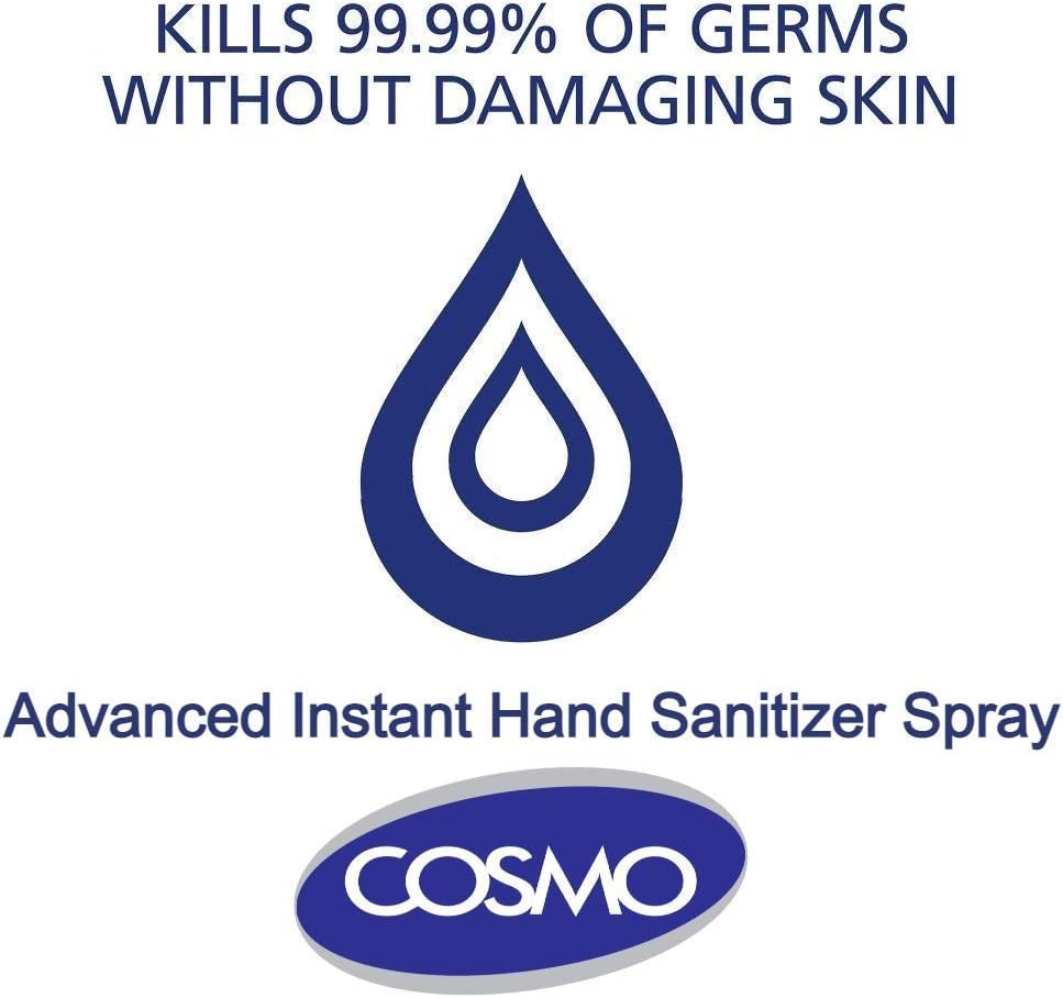 Cosmo Advanced Instant Hand Sanitizer Spray 100ML PACK OF 30, IPA 70%, Moisturizers, Vitamin E