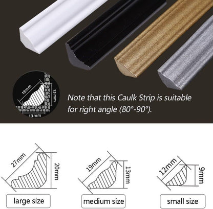 PVC Quadrant Trim,Skirting Board,Moulding Trim,Plastic Wall Corner Decoration Edging Strip Self Adhesive,Caulk Strip,Laminate Beading Anti-Mold Skirting Board,(5 Meters Long,27mm*20mm)