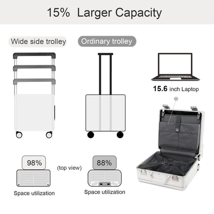 Somago Carry-On Luggage 18-Inch Hardside Spinner Lightweight Suitcase with TSA Lock, White, carry-on 18-inch, Hardside Luggage With Spinner Wheels