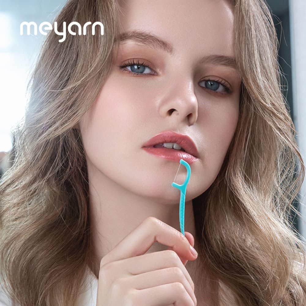 meyarn 30PCS PLA Dental Floss Picks for Teeth Sustainable Flossers with Tooth Pick Flossers for Adults and Kids- Plaque Remover for Fresh Teeth Cleaning