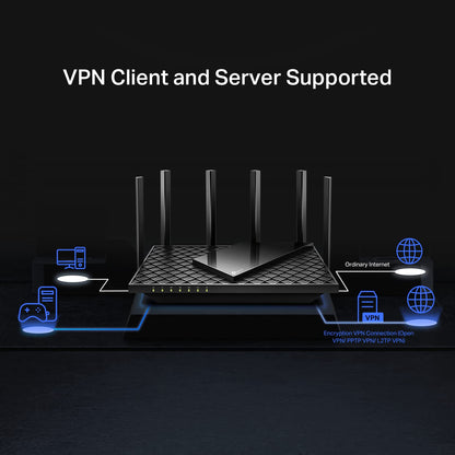 TP-Link AX3000 WiFi 6 Router – 802.11ax Wireless Router, Gigabit, Dual Band Internet Router, Supports VPN Server and Client, OneMesh Compatible (Archer AX55)