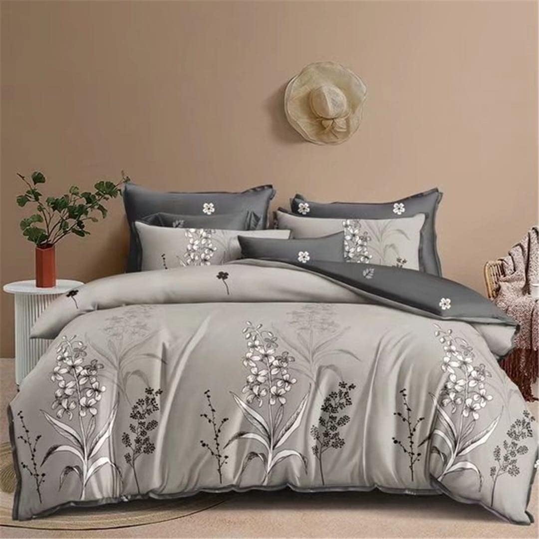 Golden Home King Size/Single Size Bedsheet duvet cover pillow case 6pcs One Set High Cotton Quality Bedding Set Kids' Duvet Covers… (AA19, King Size)