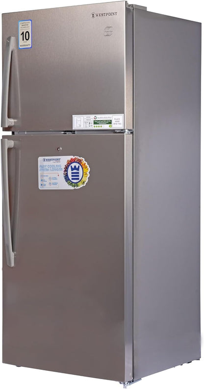 Westpoint 500 Liters Double Door NO FROST Refrigerator 4 Star ESMA RATED with INVERTER COMPRESSOR One Year Warranty Silver - WNN-5019EIV