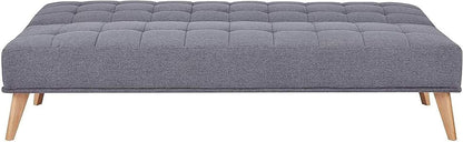 SKY-TOUCH Adjustable Folding Accent Sofa Couch for Living Room,Futon Fold Sofa Bed,Convertible Sleeper Sofa with Tapered Wood Legs,Convertible Modern Futon for Living Room,180×80×80cm-Grey