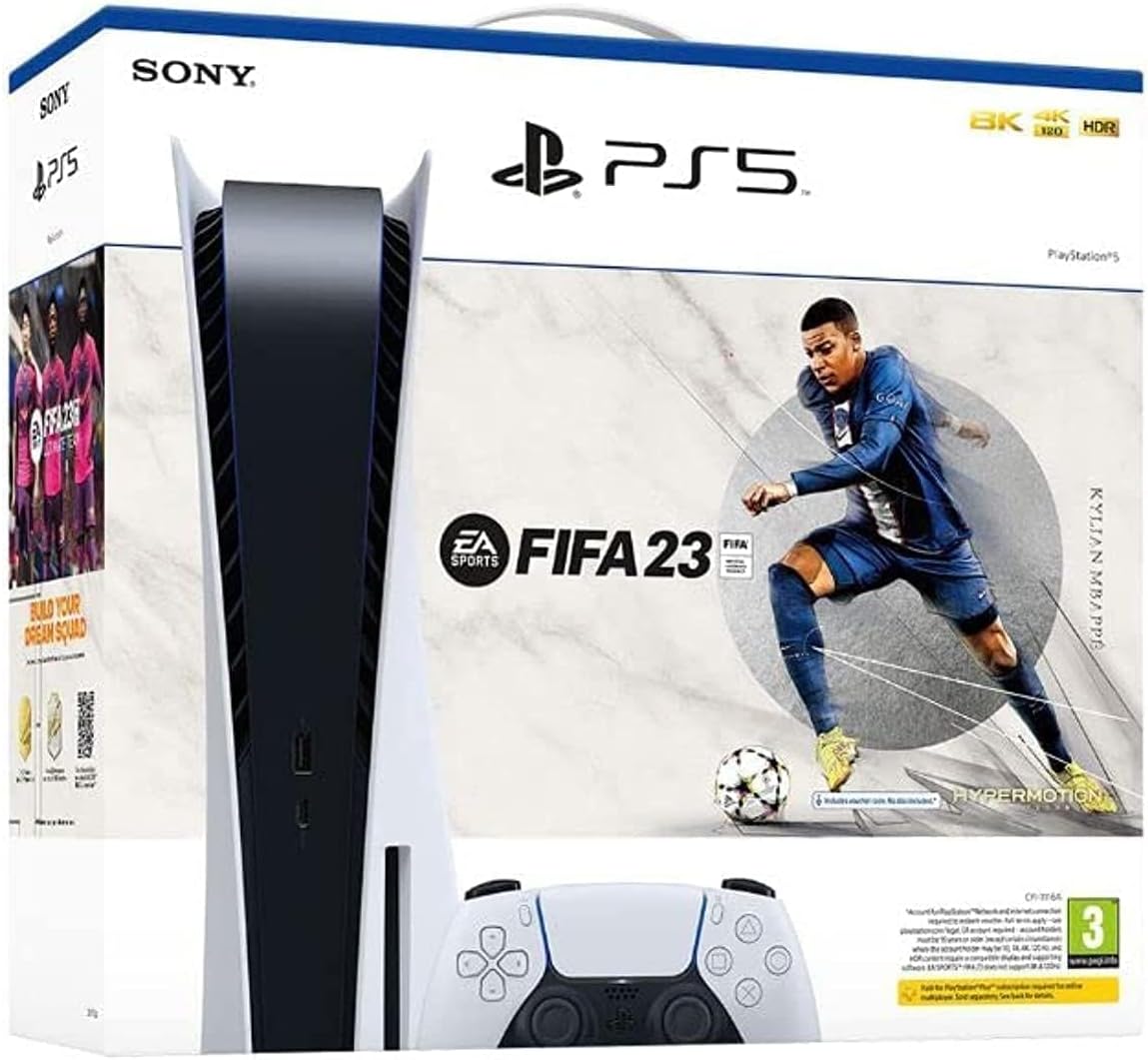 PlayStation 5 Disc Console with FC24 Voucher - UAE Version, 1 Year Manufacturer Warranty