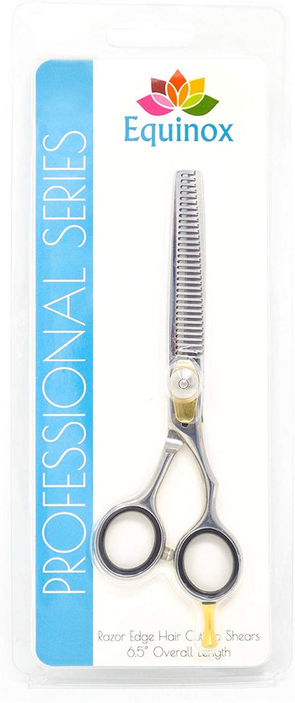 Equinox Hairdressing Scissors- 6.5" Barber Salon Hair Scissors Professional- Sharp Stainless Steel Hair Cutting Scissor for Hairdressers, Men, Women - Multipurpose Haircut and Beard Trimming Shears