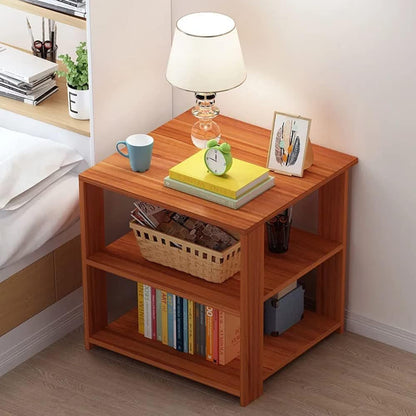 Bedside Table Side Table Living Room Bedroom, Simple Nightstand Wooden Furniture Modern Economy Bedside Cabinet Mini Locker Storage Stand Cabinet Rack for Bedroom Living Room Sofa