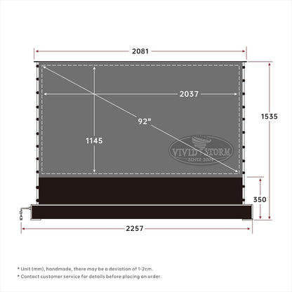 VIVIDSTORM-Projector Screens S PRO 120inch Electric Tension Floor Screen, Portable ALR Movie Theater Compatible Ultra Short Focus Laser Projector,VSDSTUST120H