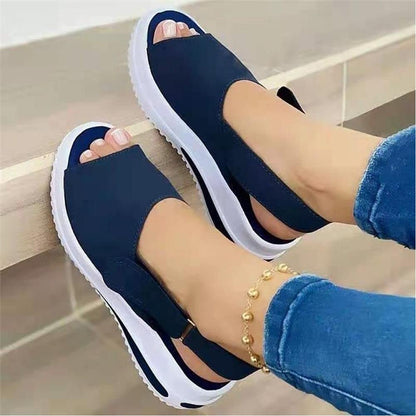 WEDFGX New Women Sandals Soft Stitching Ladies Sandals Comfortable Flat Sandals Women Open Toe Beach Shoes Woman Footwear, Black