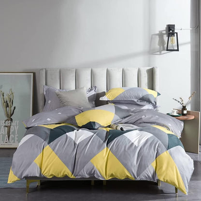 Golden Home King Size/Single Size Bedsheet duvet cover pillow case 6pcs One Set High Cotton Quality Bedding Set Kids' Duvet Covers… (AA19, King Size)