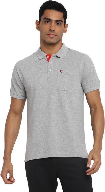 Deniklo Men's Polo Collar T-Shirt with Pocket & Logo DK 225