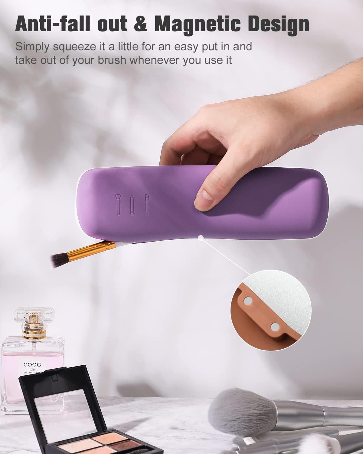 FERYES Travel Makeup Brush Holder