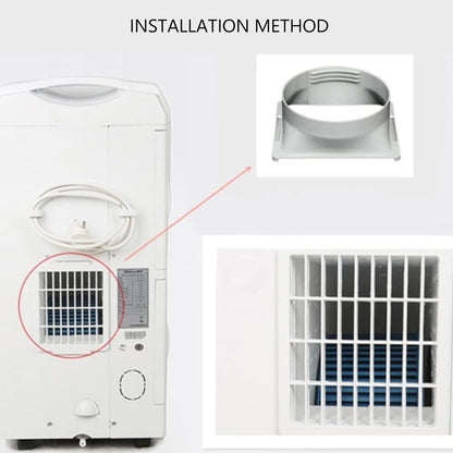 Portable Air Conditioner Hose Portable Ac Window Kit Ac Duct,Air Conditioner Exhaust Hose Coupler Universal Thread Design ABS Square to Round Portable Exhaust Duct Hose Adapter