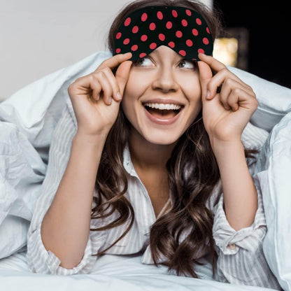 FOM (Friends of Meditation) 100% Mulberry Silk Eye Mask, Super Smooth Sleep Mask And Blind Fold (Black)