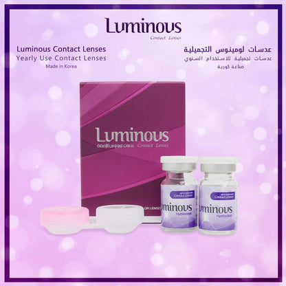 Unisex Luminous Contact Lenses, Luminous Green, Cosmetic Contact Lenses, Yearly Disposable, Green Color