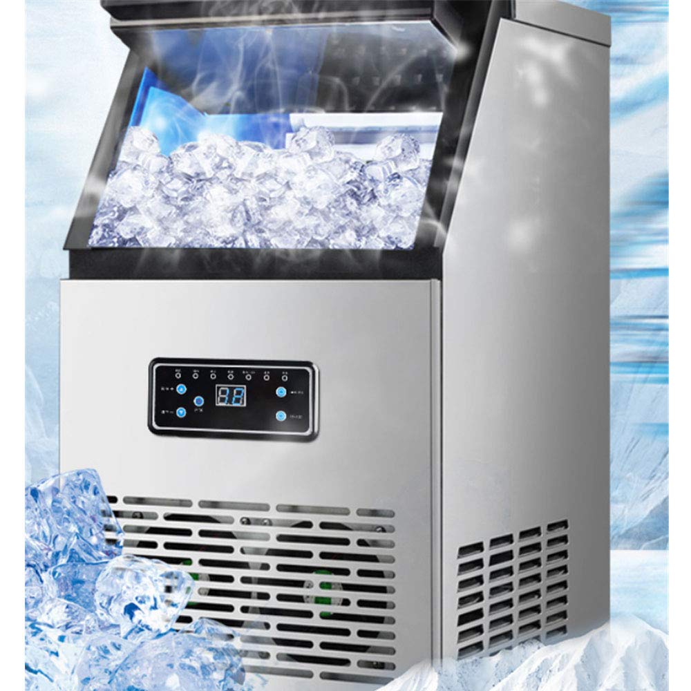 Fully Automatic Ice Machine, Household Commercial Desktop Fast Ice Cube Makers, Daily Output 60kg, for Home Kitchen Office Bar