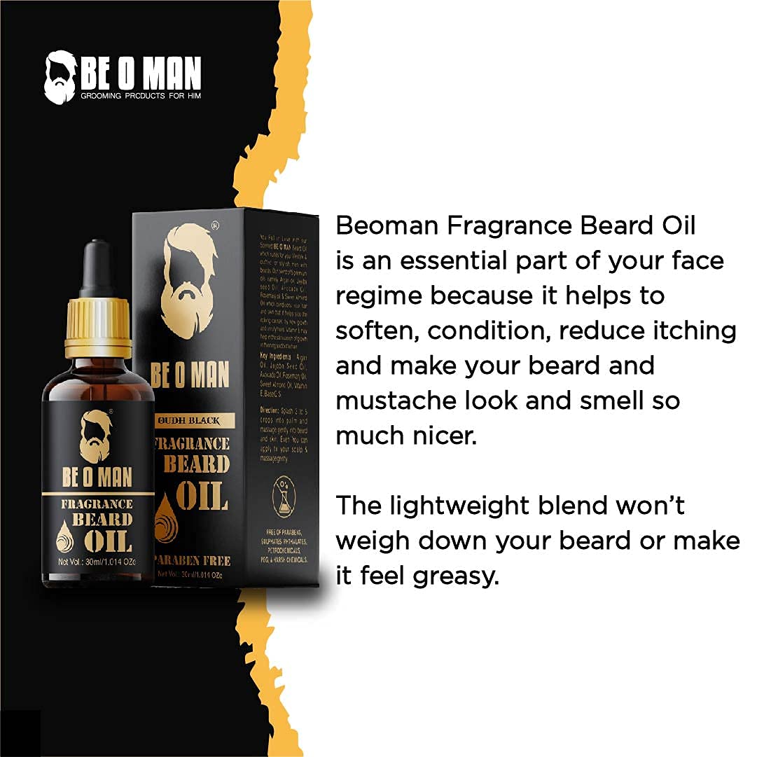 Be O Man Beoman Oudh Black Beard Oil For Grooming Men Beard