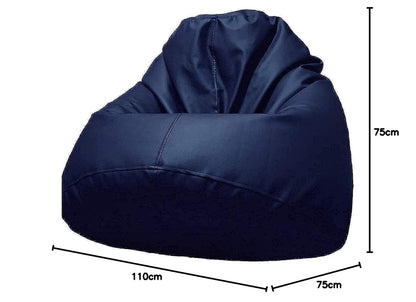 LEFFEH - LOUNGER BEAN BAG XL-NAVY BLUE, 75*110 CMS