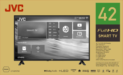 JVC 98 Inch 4K UHD Smart TV Webos, Netflix, YouTube, Shahid, Chromecast Built in Bluetooth & WiFi Colour Black Model - LT98N7125-1 Years Full Warranty.