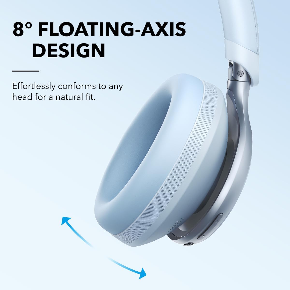 soundcore by Anker, Space One - Adaptive Active Noise Cancelling Headphones, Enhanced Human Voice Reduction, 40H ANC Playtime, LDAC Hi-Res Wireless Audio, Comfortable Fit, Bluetooth 5.3, App Control