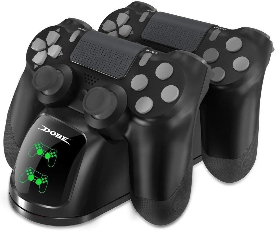 DOBE PS4 Controller Charger, Dual Shock 4 Controller Charging Docking Station with LED Light Indicators and bottom light for PS4/PS4 Slim/PS4 Pro Controller